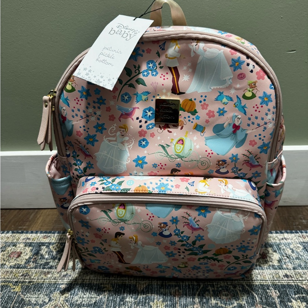 Petunia Pickle Bottom Diaper Bag in DISNEY Cinderella print